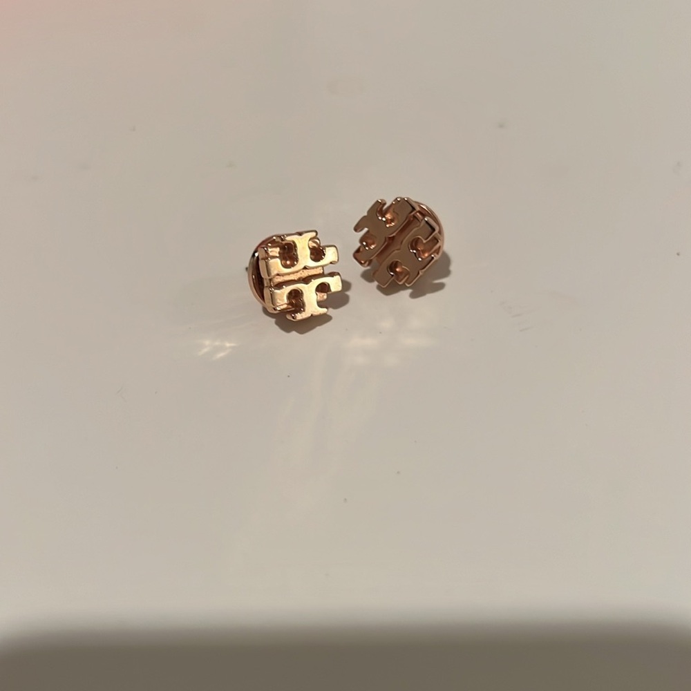 Tori Burch rose gold studs